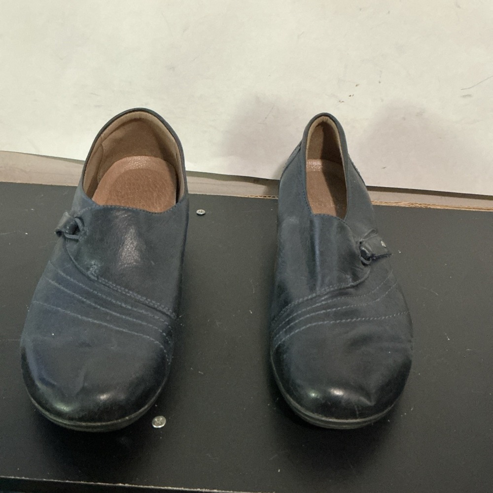 Dansko Franny Milled Napa Leather Black Loafers Womens Size 7 EU 37